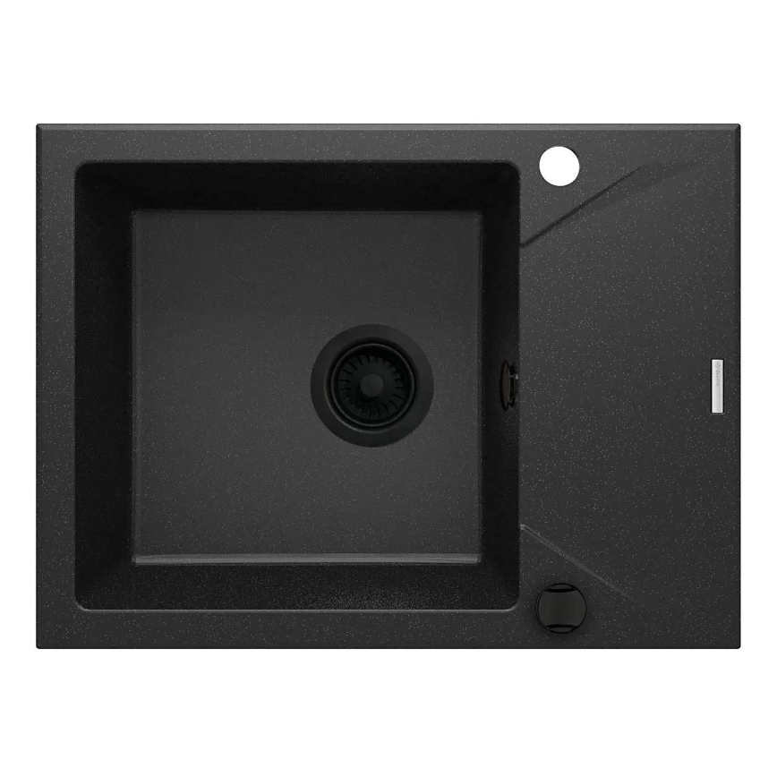 Deante ZQJ_G11A - Kitchen sink EVORA 59x44 cm granite/metallic graphite