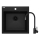 Deante ZQJNN103 - Kitchen sink EVORA 50x50 cm + sink tap with flexible arm granite/black
