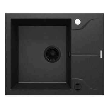 Deante ZQN_G11A - Kitchen sink ANDANTE 49x59 cm granite/metallic graphite