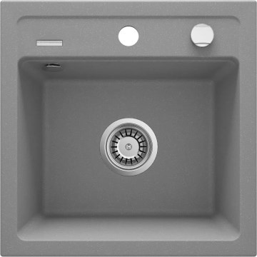 Deante ZQZ_S103 - ZORBA kitchen sink 44 x 44 cm, granite/metallic gray