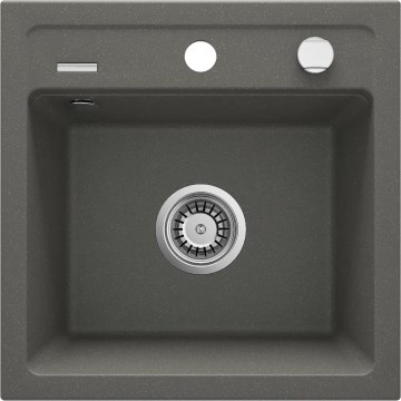 Deante ZQZ_T103 - ZORBA Kitchen Sink 44x44 cm granite/anthracite