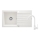 Deante ZQZVA113 - Kitchen sink ZORBA 76x44 cm + sink tap granite/alabaster