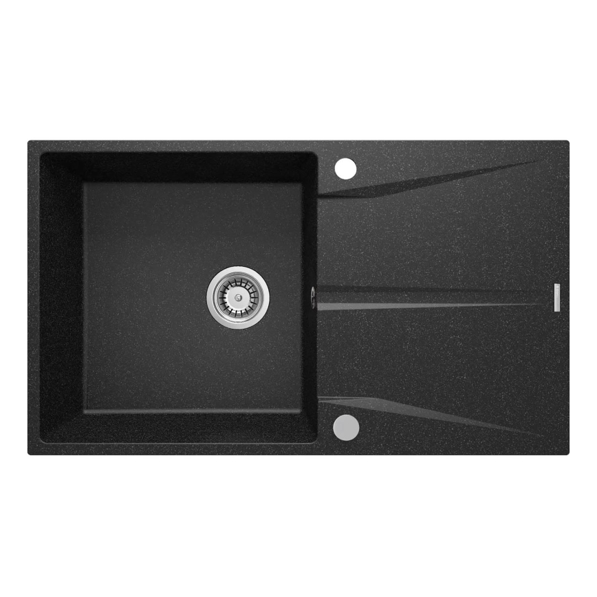 Deante ZRC_211A - Kitchen sink CORIO 50x86 cm granite/graphite