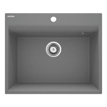 Deante ZRC_S10A - Kitchen sink CORIO 50x60 cm granite/metallic grey
