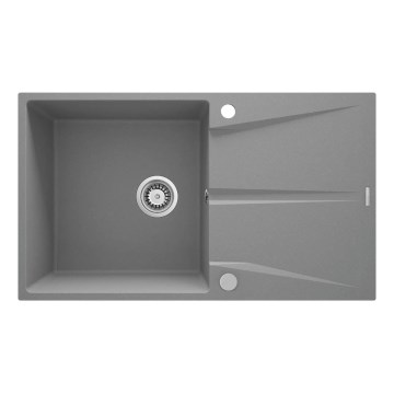 Deante ZRC_S11A - Kitchen sink CORIO 50x86 cm granite/metallic grey