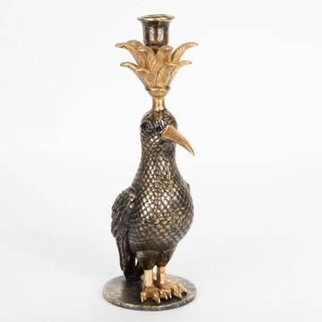 Decorative candlestick 32,5x15,5x11 cm black/gold