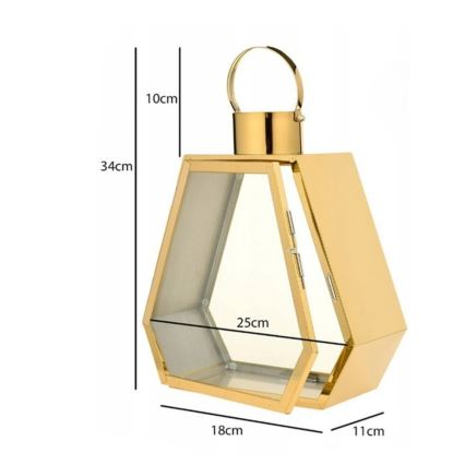 Decorative Gold Lantern, 34 cm