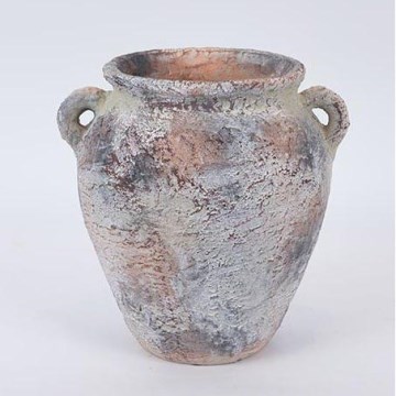 Decorative jug grey/beige 21x24,5 cm