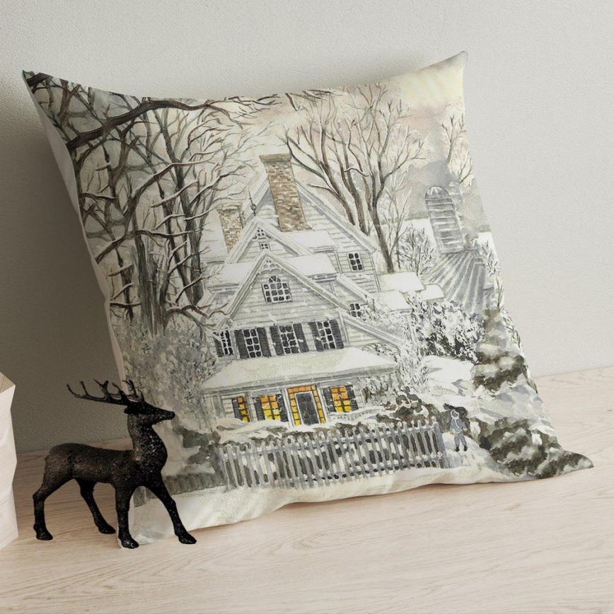 Decorative pillow 43x43 cm beige