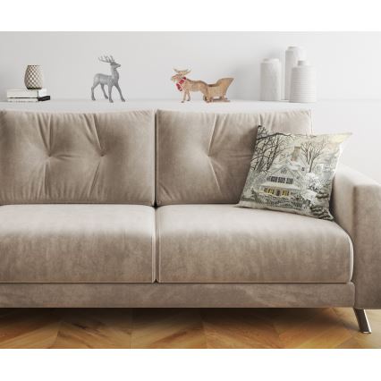 Decorative pillow 43x43 cm beige