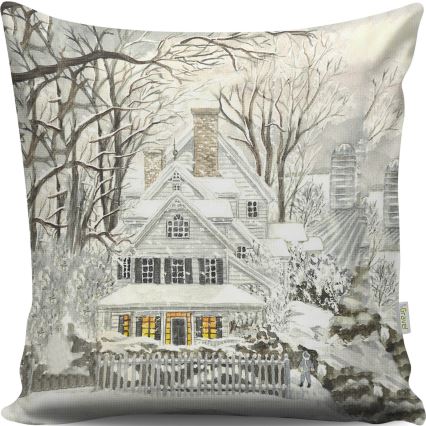 Decorative pillow 43x43 cm beige