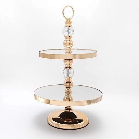 Decorative tray 50x30 cm gold