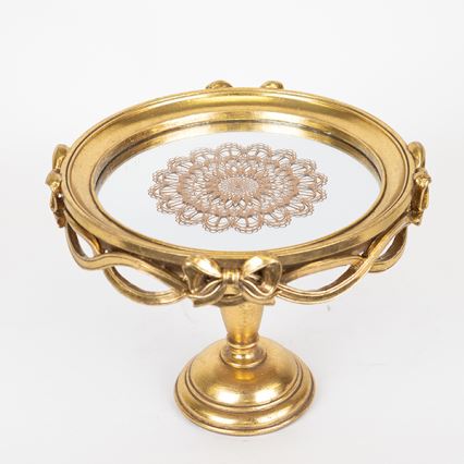 Decorative tray d. 25,5 cm gold