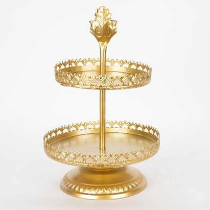 Decorative tray d. 25,5 cm gold