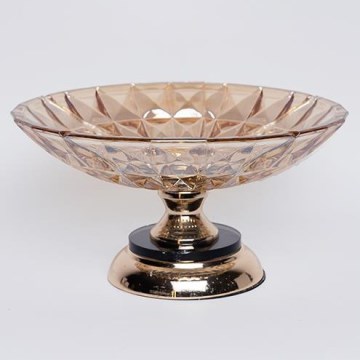 Decorative tray d. 29,5 cm brown/smoky