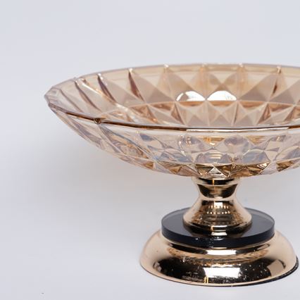 Decorative tray d. 29,5 cm brown/smoky