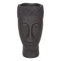 Decorative vase 25 x 14 x 12.5 cm black/cement