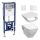 DEEP wall-hung toilet + DEEP SoftClose toilet seat + DUAL dual-flush plate + concealed cistern module + insulation pad