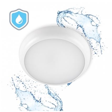 LED Bathroom Ceiling Light DEFENDER LED/12/18/24W/230V 3000/4000/6500K IP65 Ø30 cm White