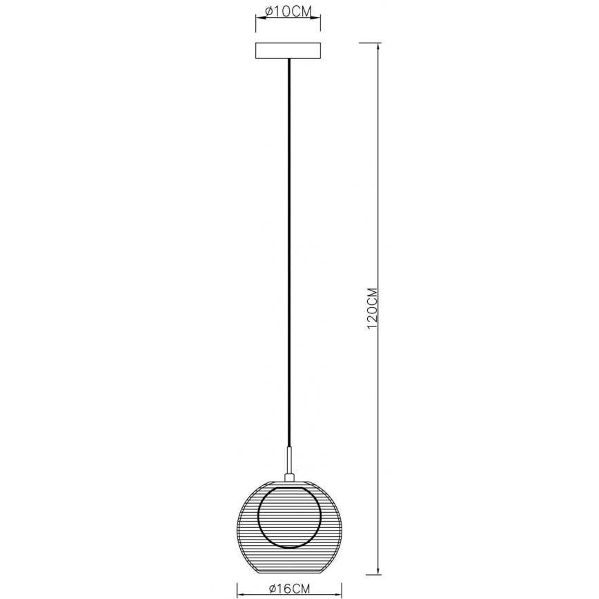 Deko-Light 342029 - Chandelier on a string FILO 1xG9/40W/230V d. 16 cm silver