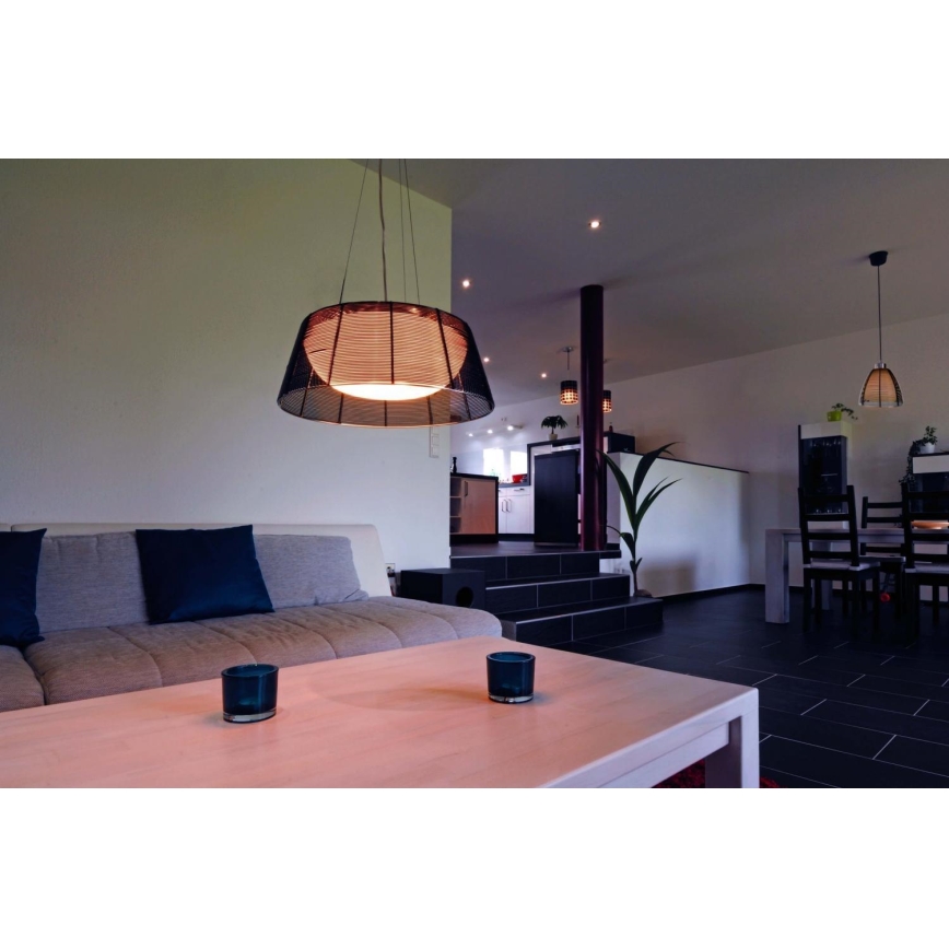 Deko-Light 342032 - Chandelier on a string FILO 3xE27/60W/230V d. 39 cm black