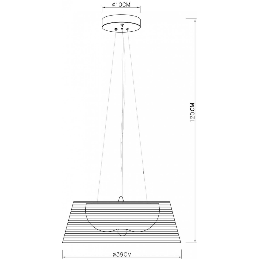 Deko-Light 342032 - Chandelier on a string FILO 3xE27/60W/230V d. 39 cm black