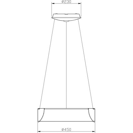 Deko-Light 342122 - LED Dimmable chandelier on a string SCULPTORIS LED/27W/230V 3000K d. 45 cm