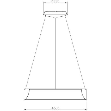 Deko-Light 342125 - LED Dimmable chandelier on a string SCULPTORIS LED/27W/230V 4000K d. 60 cm