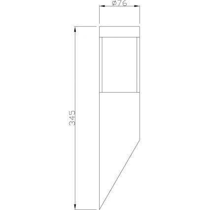 Deko-Light 731106 - Outdoor wall light PORRIMA 1xGU10/5W/230V IP44 matte chrome