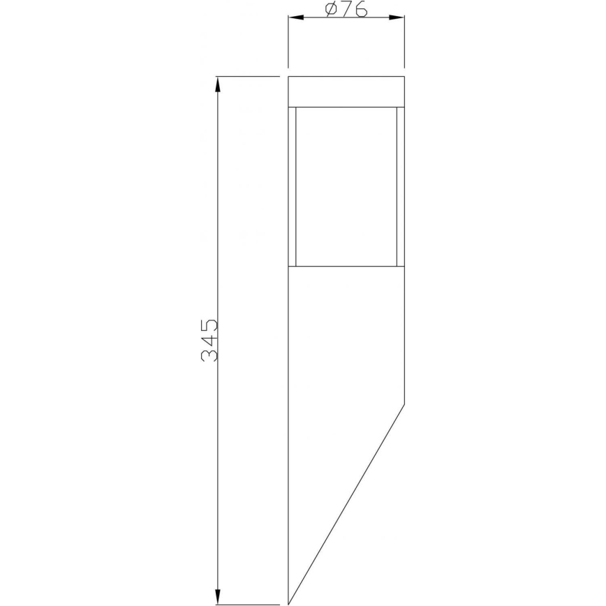 Deko-Light 731106 - Outdoor wall light PORRIMA 1xGU10/5W/230V IP44 matte chrome