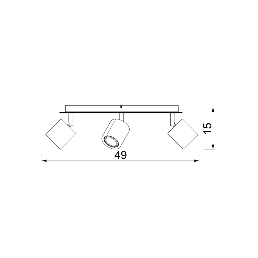 DEMIA 3xGU10/8W/230V Spotlight, Beige