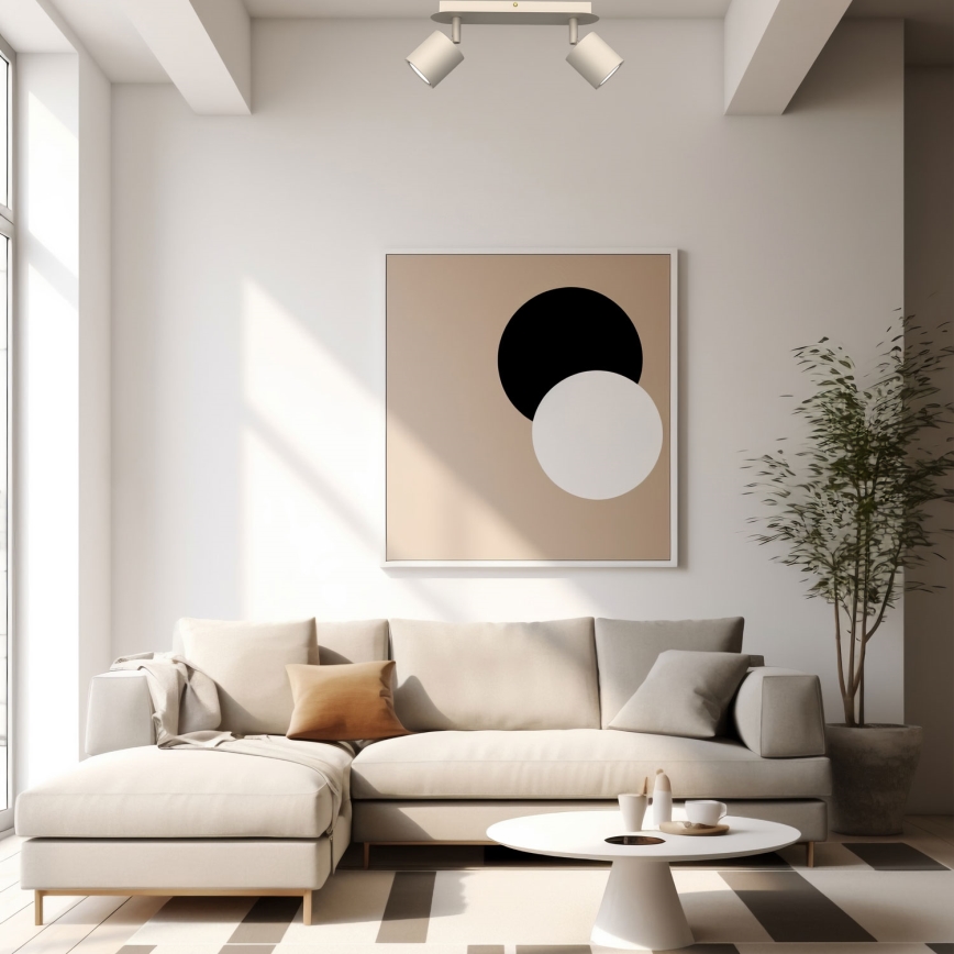 DEMIA Spotlight 2xGU10/8W/230V Beige