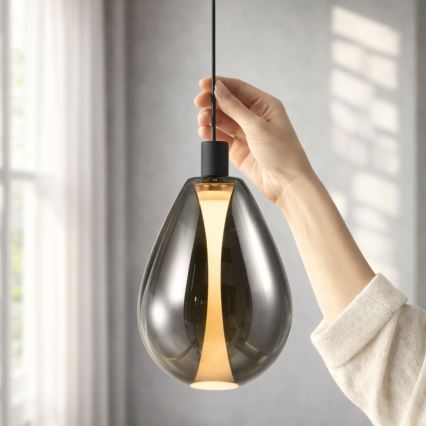 DENSO cable pendant lamp 1xG9/5W/230V, Ø 20 cm, black chrome