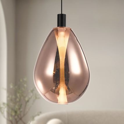 DENSO cable pendant light 1xGU10/10W/230V Ø 30 cm copper/black