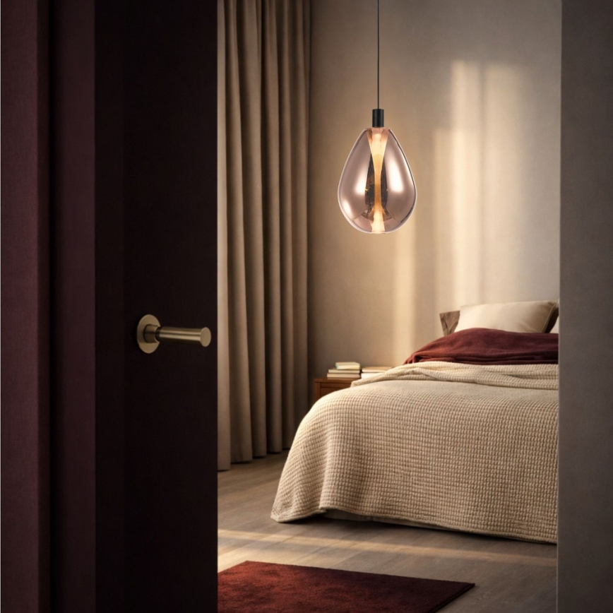 DENSO cable pendant light 1xGU10/10W/230V Ø 30 cm copper/black