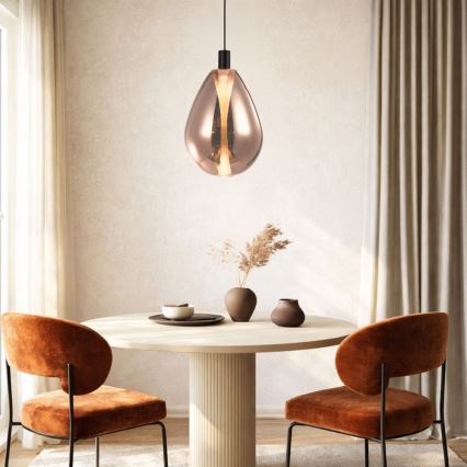 DENSO cable pendant light 1xGU10/10W/230V Ø 30 cm copper/black