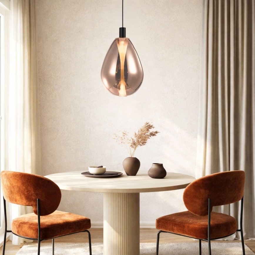 DENSO cable pendant light 1xGU10/10W/230V Ø 30 cm copper/black