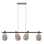 DENSO cable-suspended chandelier 4xG9/5W/230V black chrome/copper
