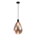 DENSO cable-suspended pendant light 1xG9/5W/230V Ø 20 cm copper/black
