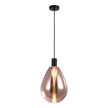 DENSO cable-suspended pendant light 1xG9/5W/230V Ø 20 cm copper/black