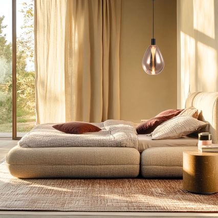 DENSO cable-suspended pendant light 1xG9/5W/230V Ø 20 cm copper/black