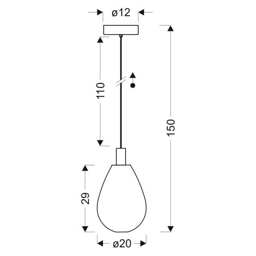 DENSO cable-suspended pendant light 1xG9/5W/230V Ø 20 cm copper/black