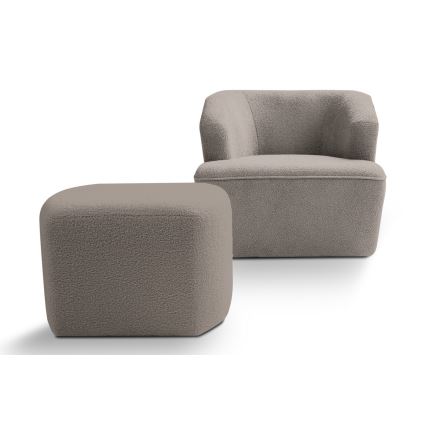 Design stool ESTRELA 43x63 cm beige
