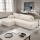 DESIO Left-facing L-shaped Corner Sofa Bed with Storage, Beige