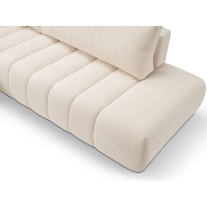 DESIO Left-facing L-shaped Corner Sofa Bed with Storage, Beige