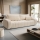 DESIO three-seater sofa bed, beige