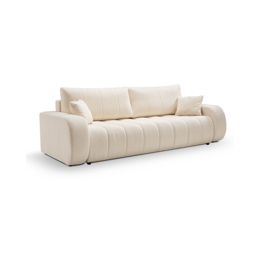 DESIO three-seater sofa bed, beige