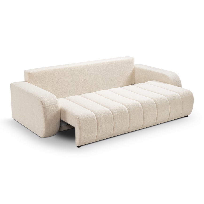DESIO three-seater sofa bed, beige