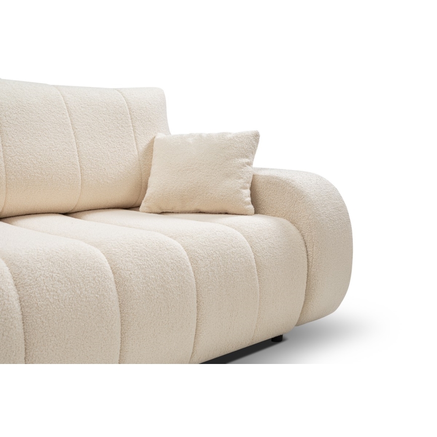 DESIO three-seater sofa bed, beige