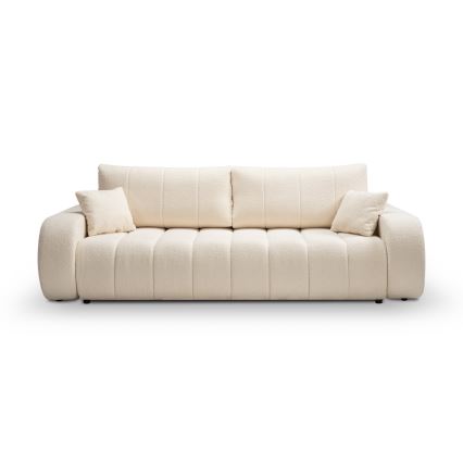DESIO three-seater sofa bed, beige